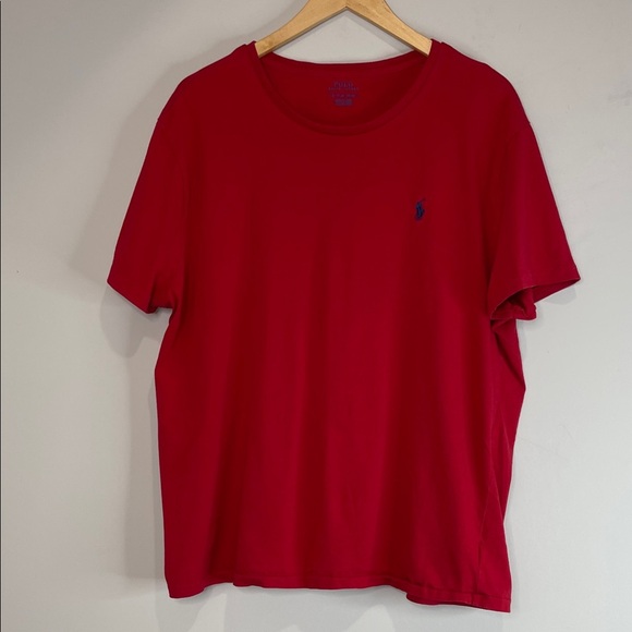 Polo Ralph Lauren Red T-Shirt Embroidered Logo Short Sleeve Crewneck XL *As Is* - Picture 2 of 14
